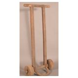 Great Mortised and Iron Flour Bag Cart