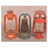 3 Antique Dietz and Crescent Railroad Lanterns