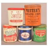 5 Vintage Advertising Tins