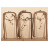 3 Antique Cast Iron Barn Hay Bale Forks