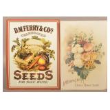 2 Reproduction Metal D.M.Ferry Seed Signs