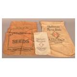 3 Vintage Hoffman Seed Bags Landisville PA