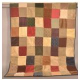 Antique Wool Block Pattern Quilt