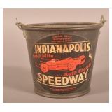 Indianapolis 500 Speedway Vintage Advertising Pail