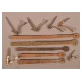 Group Wrought Iron Thumb Latch Bars & Keepers