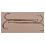 Pair Antique Wrought Iron Ram