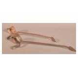 2 Antique Wrought Iron Wood Pump Spout Holders