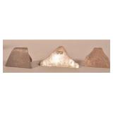 3 Antique Iron Dough Scrapers