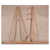 2 Antique Wood Hay Wagon Ends