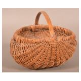 Antique Splint Oak Pennsylvania Basket