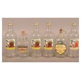Collection Vintage Vinegar Bottles w/ Paper Labels