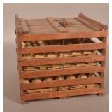 Antique "Humpty Dumpty" Wood Egg Crate