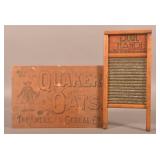 Quaker Oats Wood Stenciled Sign