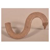 Rare Wrought Iron Conestoga Wagon Axe Holder