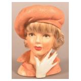 Vintage Relpo K1694/S Lady Head Vase