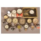Collection of Vintage Pressure Gauges