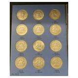 (12) Franklin Silver Half Dollars