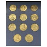 (11) Franklin Silver Half Dollars