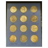 (12) Franklin Silver Half Dollars