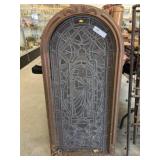 Framed Slag Glass Window Panel