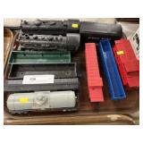 Lionel and Marx Locomotive with Freight Cars