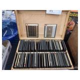 Wooden Case of Vintage Glass (Medical) Slides