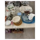 Glassware, China, Dishes, etc.
