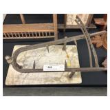 Primitive Wrought Iron Brisket Holder