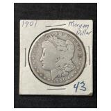 1901 Morgan Silver Dollar