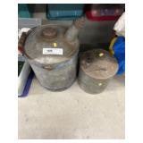 (2) Vintage Metal Fuel Cans