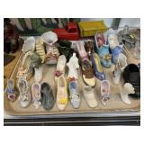 Porcelain and Composition Miniature Shoes