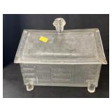 Glass Advertising Cough Drop Canister