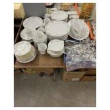 Crown China Set, Stainless Silverware, etc.