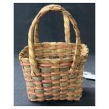 Miniature Folk Art Woven Basket