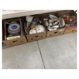 (4) Boxes- Carnival Glass, China,