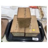 (3) General Store Wood Boxes