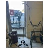 Victorian Cast Metal and Brass Bird Cage Stand