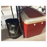 Cooler with Charcoal Bucket