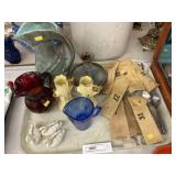 Presidential Spoons, Art Glass Pitcher, Pottery