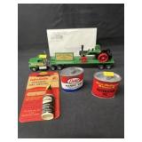 Reproduction Oil Cans with Winross Truck