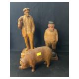 (3) Unsigned Wood Carvings
