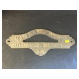 Cast Metal Embossed Kimball Bros. Sign