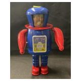 Vintage Tin Litho Friction Toy Robot