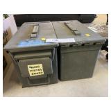(2) Metal Military Ammo Cans