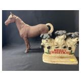 Cast Metal Thoroughbred with Door Stop