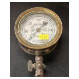 Vintage Brass Steam Gauge