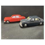 (2) Early Wind-Up Plastic Body Cars