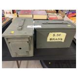 (2) Metal Military Ammo Cans