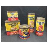 Vintage Monkey Grip Tire Repair Canisters