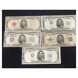 (5) $5 Bills